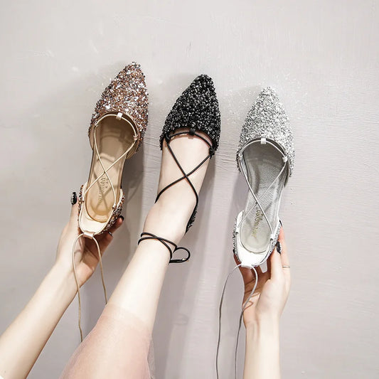 Sparkle Strap Ballerina Shoe