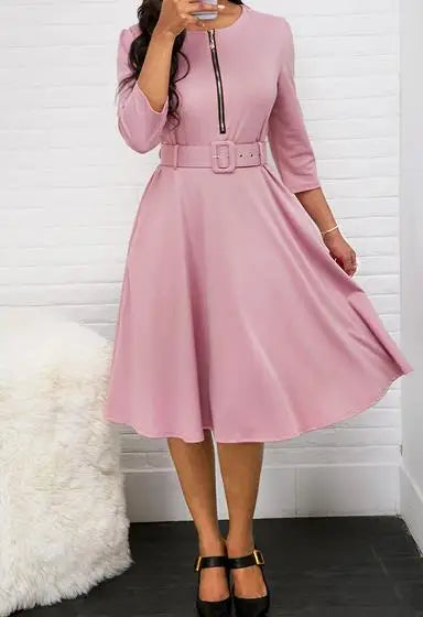 Pink Zip Dress
